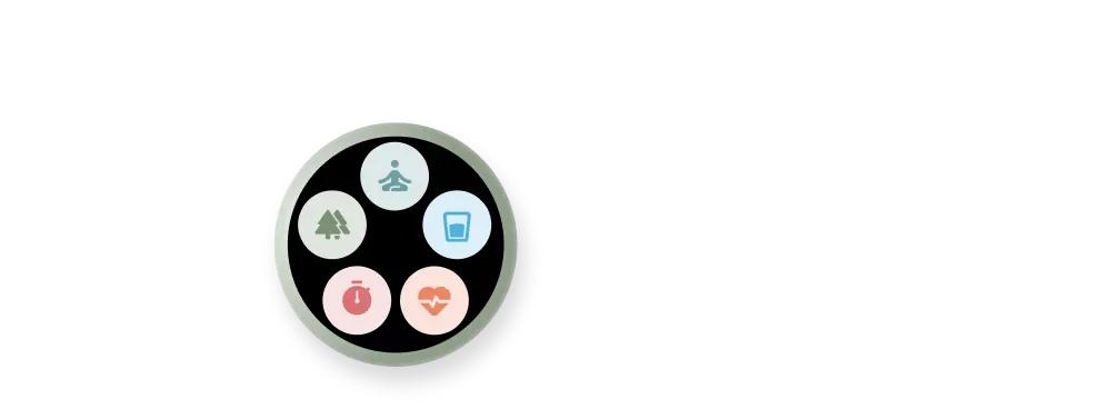 Diagram of Spirit sitting on one's hand, showing that it's small enough to fit in one's palm (6cm by 6cm). Spirit is small enough to fit in, and be used discreetly in, one's pocket.
