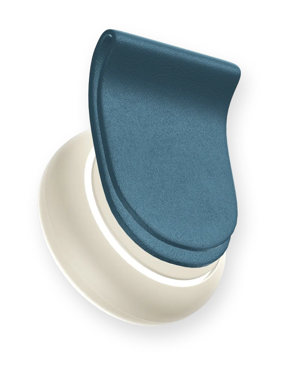 Spirit with a simple, elegant leather strap attached to its back with strong magnet. 